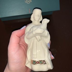 Lenox China Jewels Nativity Porcelain Shepherd with Lamb